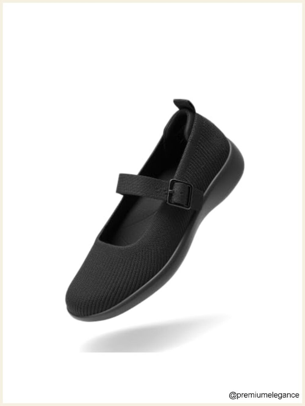 Women's Lightweight Knit Mary Jane Flats Memory Foam Arch Support Machine